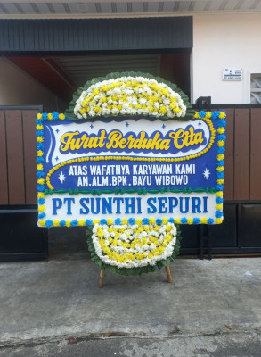 Papan Bunga Duka di Teripe Jaya